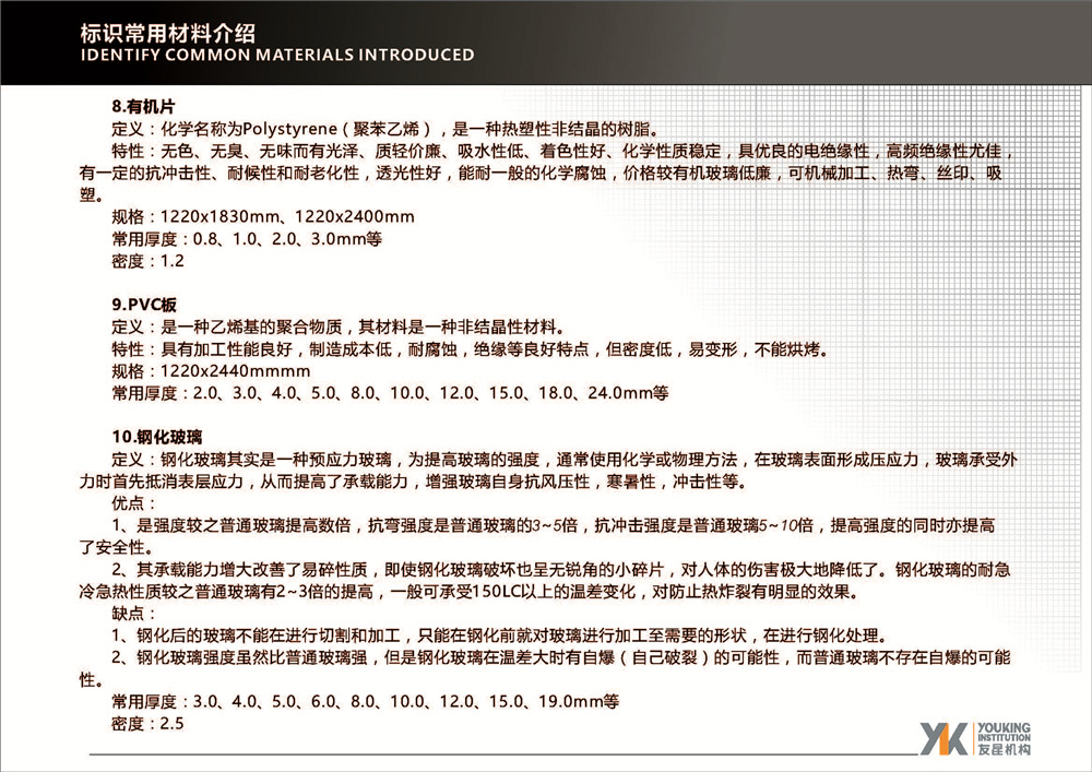 標(biāo)識(shí)常用材料介紹